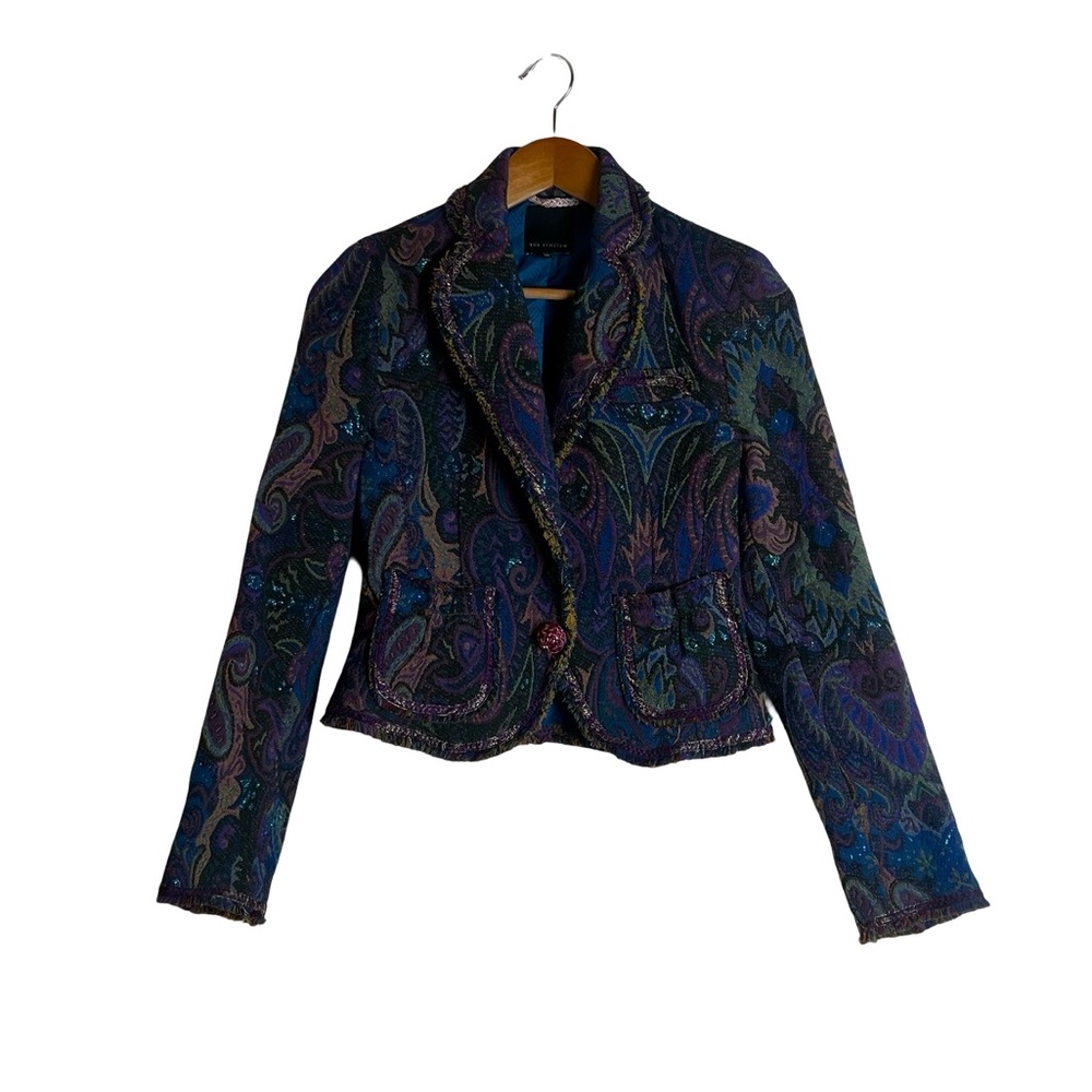 The limited wool blend paisley patterned blazer. Size 4